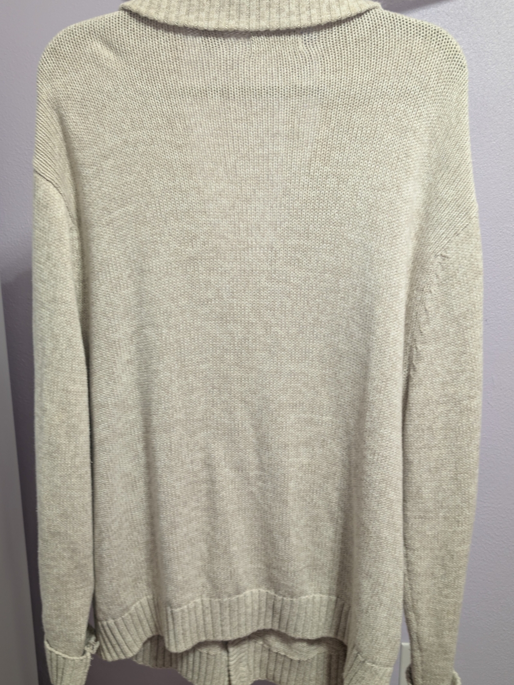 Chaps Men’s Light Cream Shawl Collar Cardigan Sweater - Picture 2 of 3